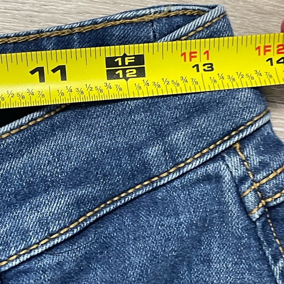 INC International Concepts Dark Blue Straight Leg Jeans with Frayed Hem - Picture 12 of 16